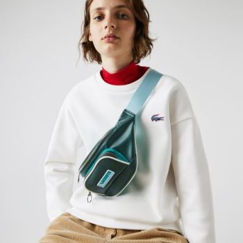 Lacoste LCST Badge Colorblock Zip Fanny Pack - Taška Dámské Tmavě Zelene | CZ-CIqxc2